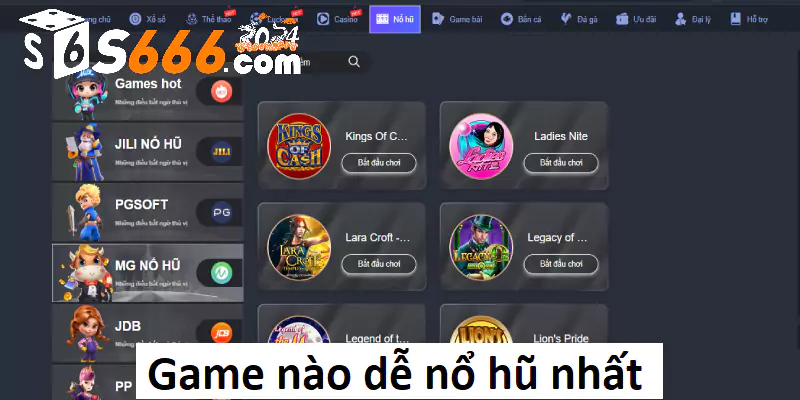 Game nào dễ nổ hũ nhất tại S666